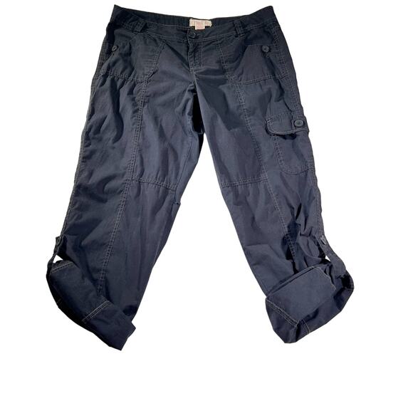 OP Ocean Pacific Beachcomber High-Tide Cargo Pant Juniors Size 13 Roll Tab Cuffs - Picture 1 of 16